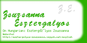 zsuzsanna esztergalyos business card